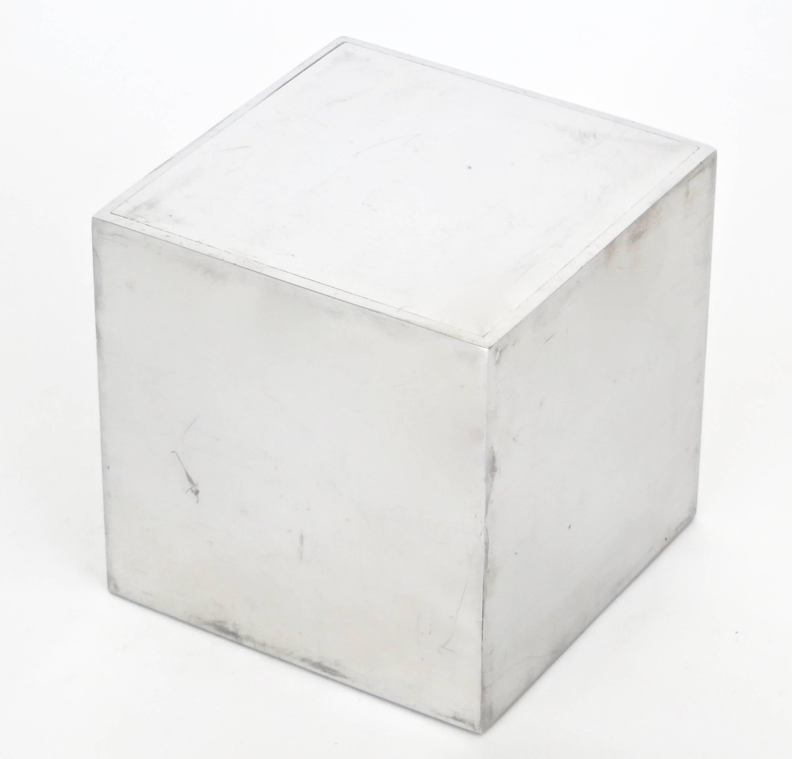 Mid-Century Modern Nickled Chrome Cube by Design Line El Segundo California