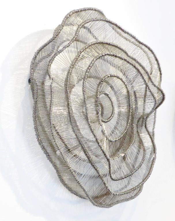Eric Gushee Woven Stainless Steel Wire Wall Sculpture Emergence Series