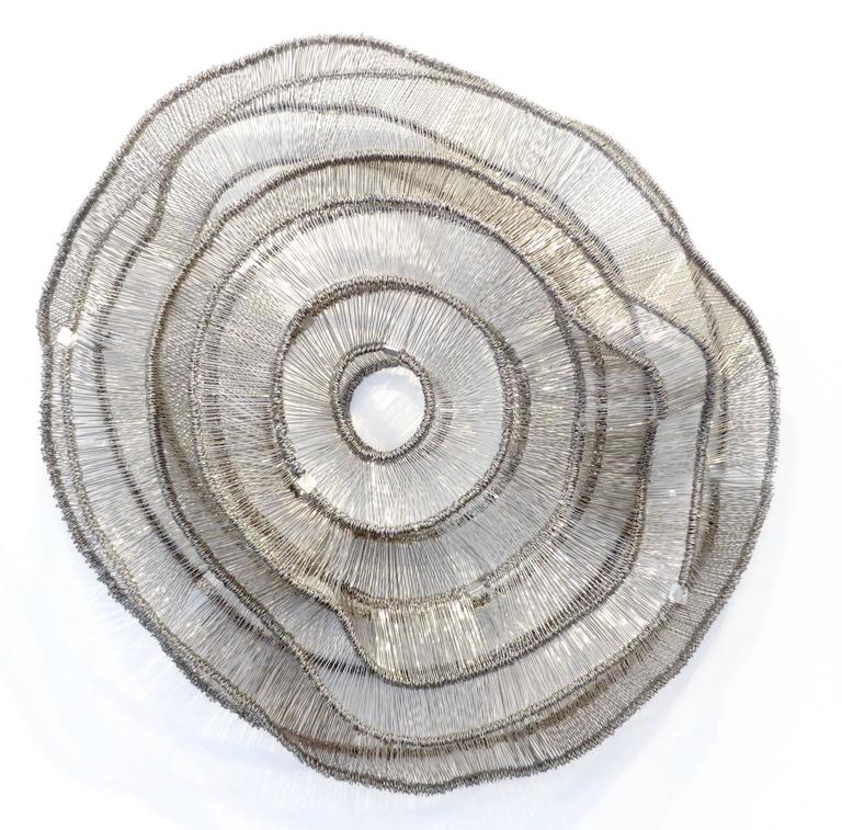 Eric Gushee Woven Stainless Steel Wire Wall Sculpture Emergence Series
