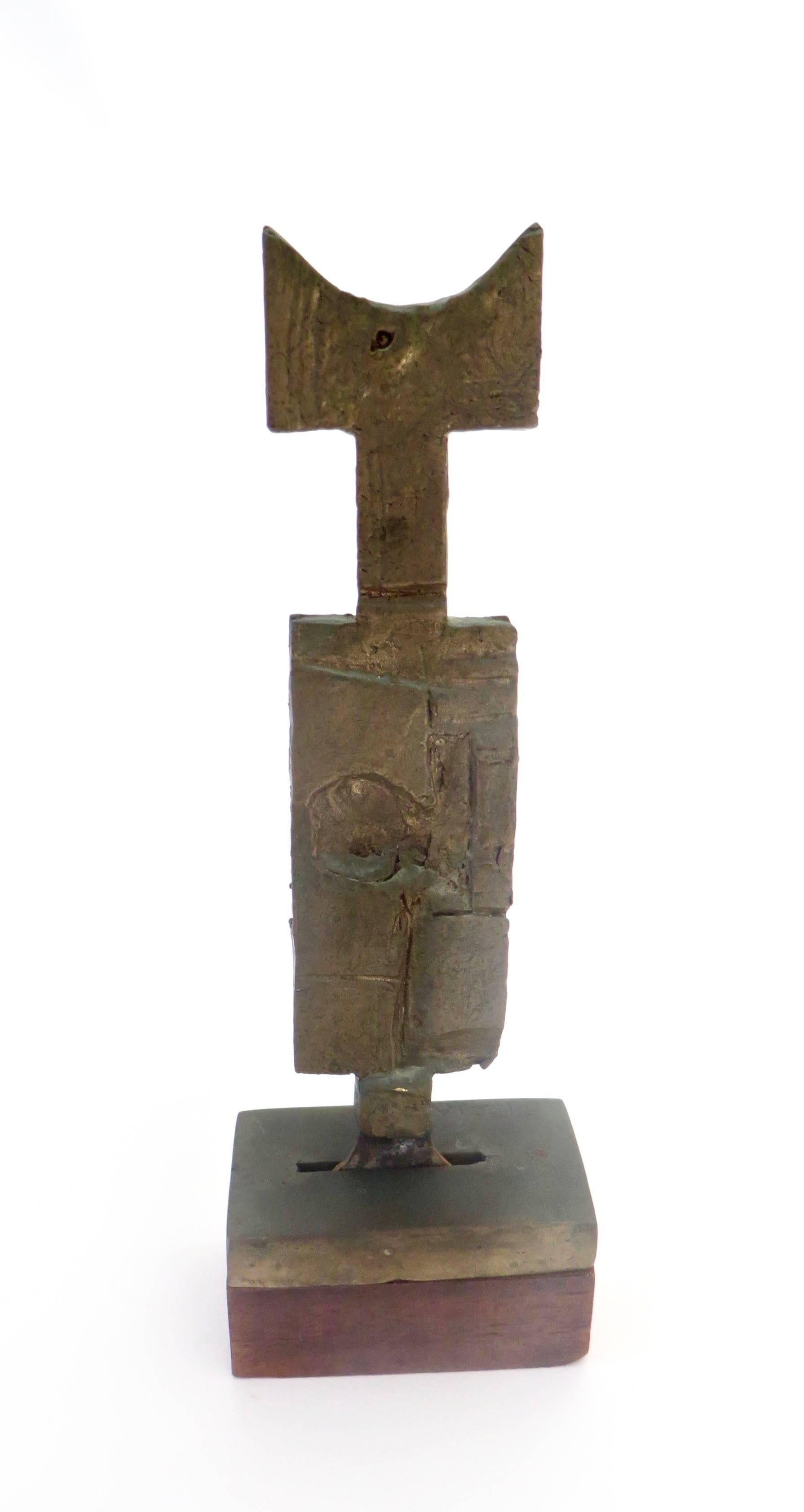 Late 20th Century French Cast Bronze Abstract Sculpture by Fitzia