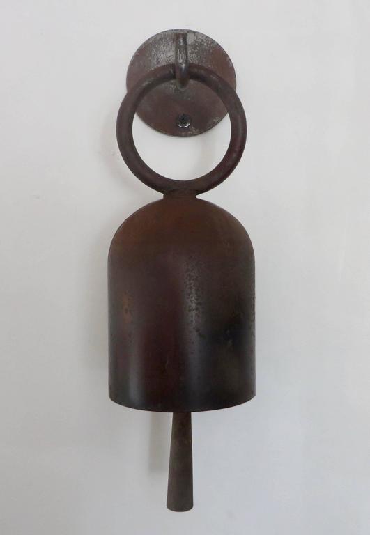American Artist Tom Torrens Minimalist Vintage Welded Steel Door Gong
