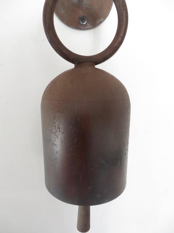 American Artist Tom Torrens Minimalist Vintage Welded Steel Door Gong