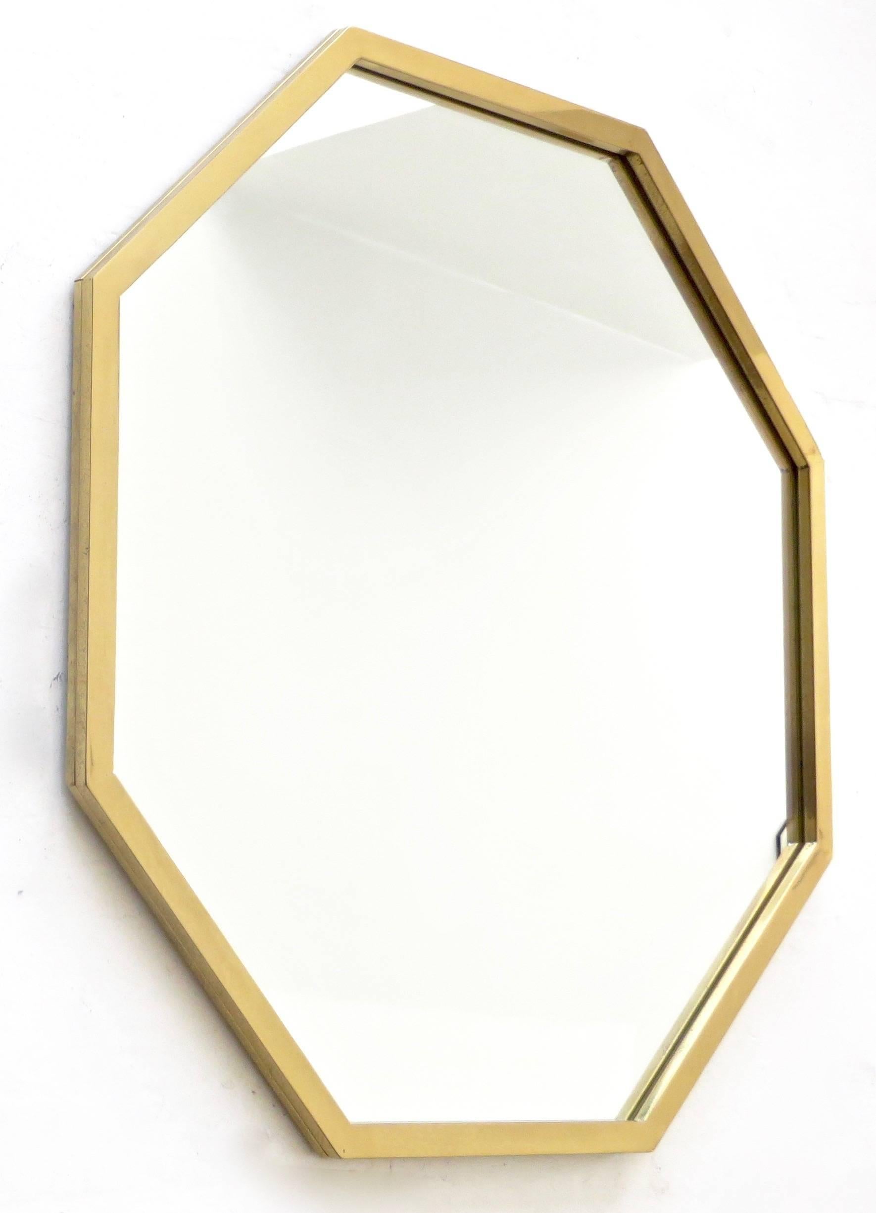 brass octagonal mirror