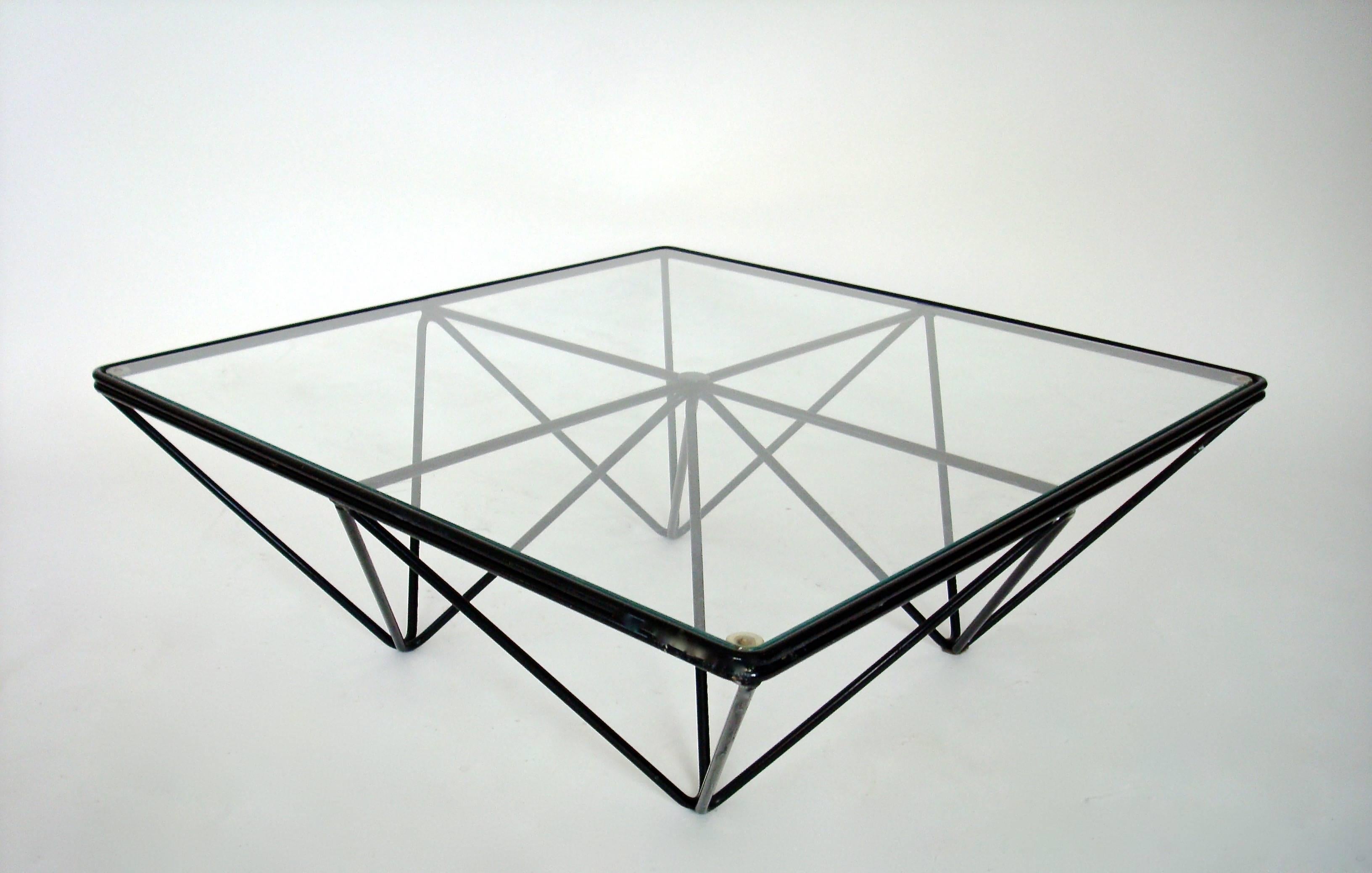 black square table