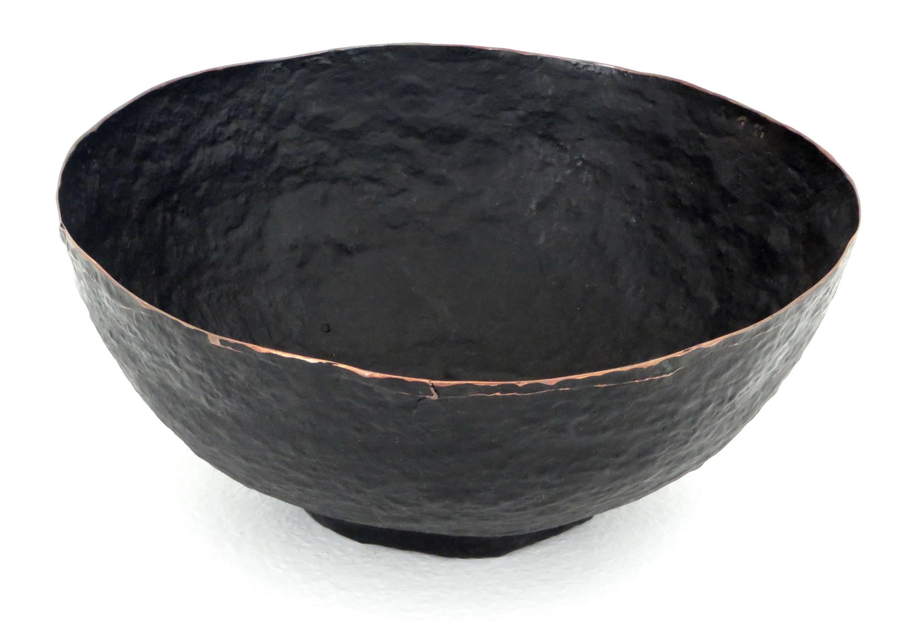 American Hand-Hammered Copper Sculptural Bowl by HVNTER GVTHERER Poros Series