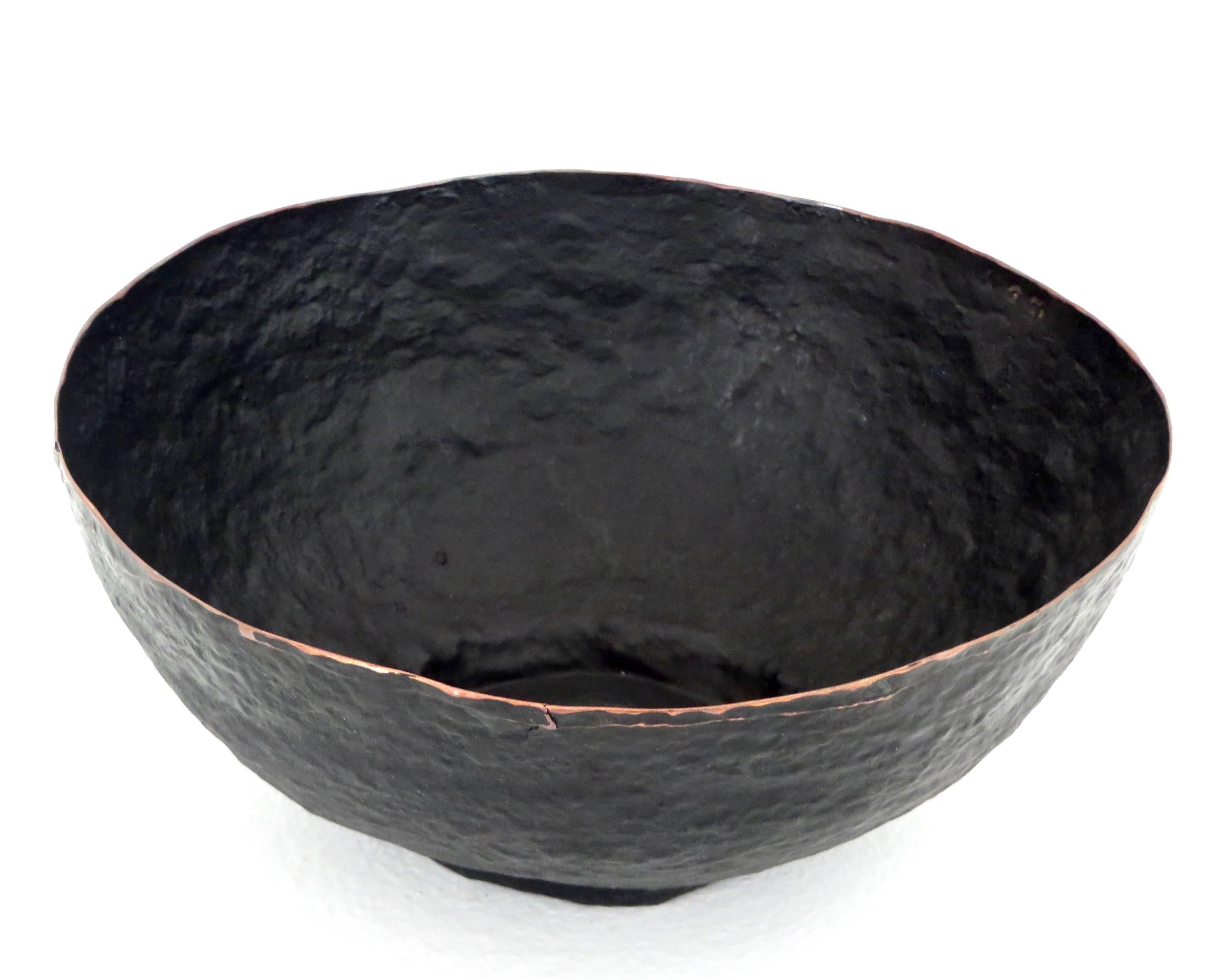 Hand-Crafted Hand-Hammered Copper Sculptural Bowl by HVNTER GVTHERER Poros Series
