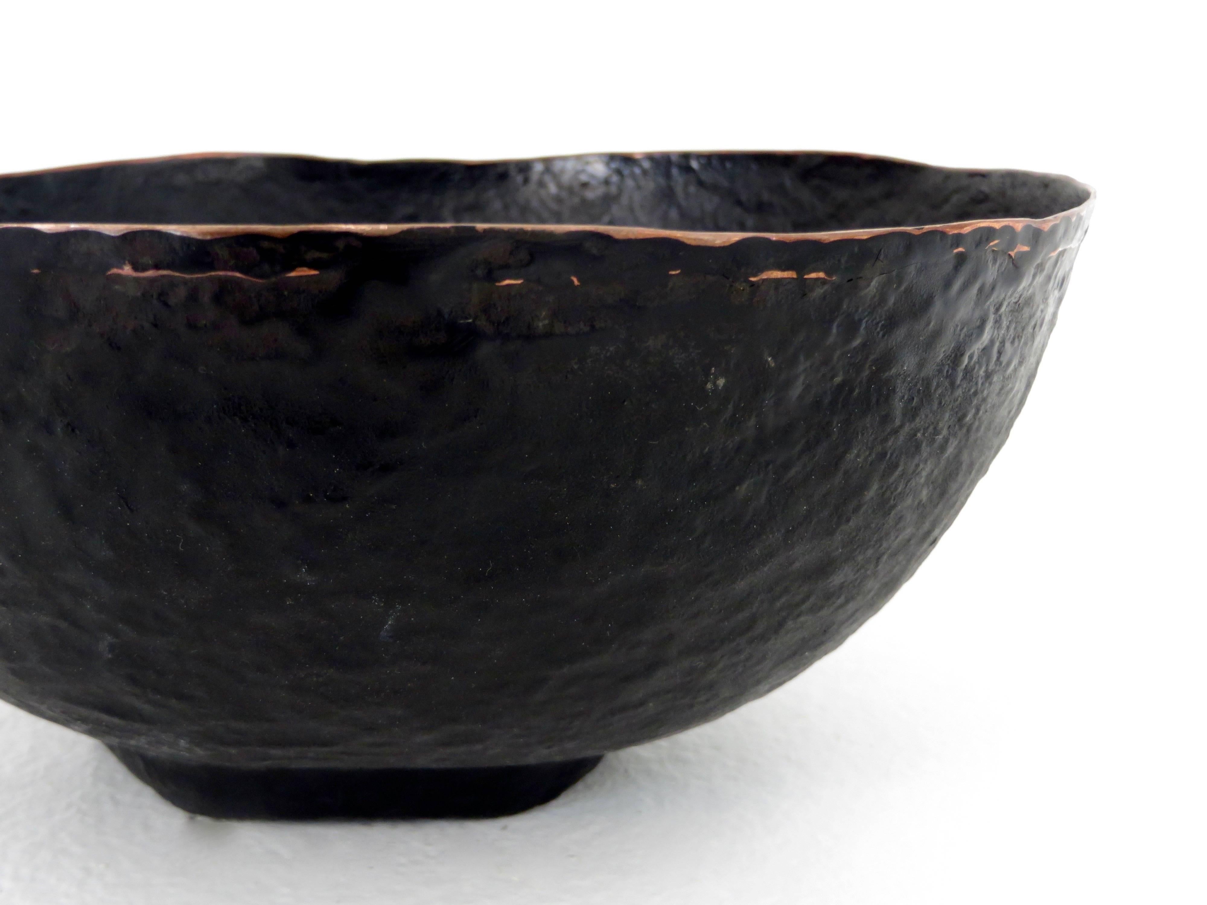 Hand-Hammered Copper Sculptural Bowl by HVNTER GVTHERER Poros Series 1