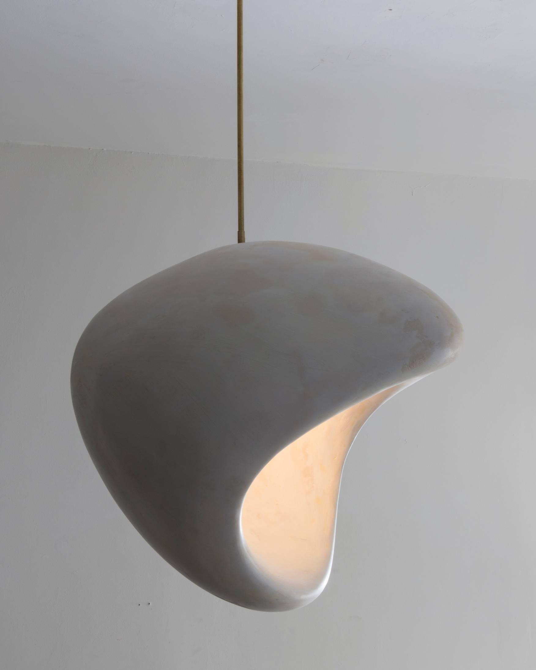 American Artist Rogan Gregory Hand Carved Fertility Form Sculptural Illuminated Pendants