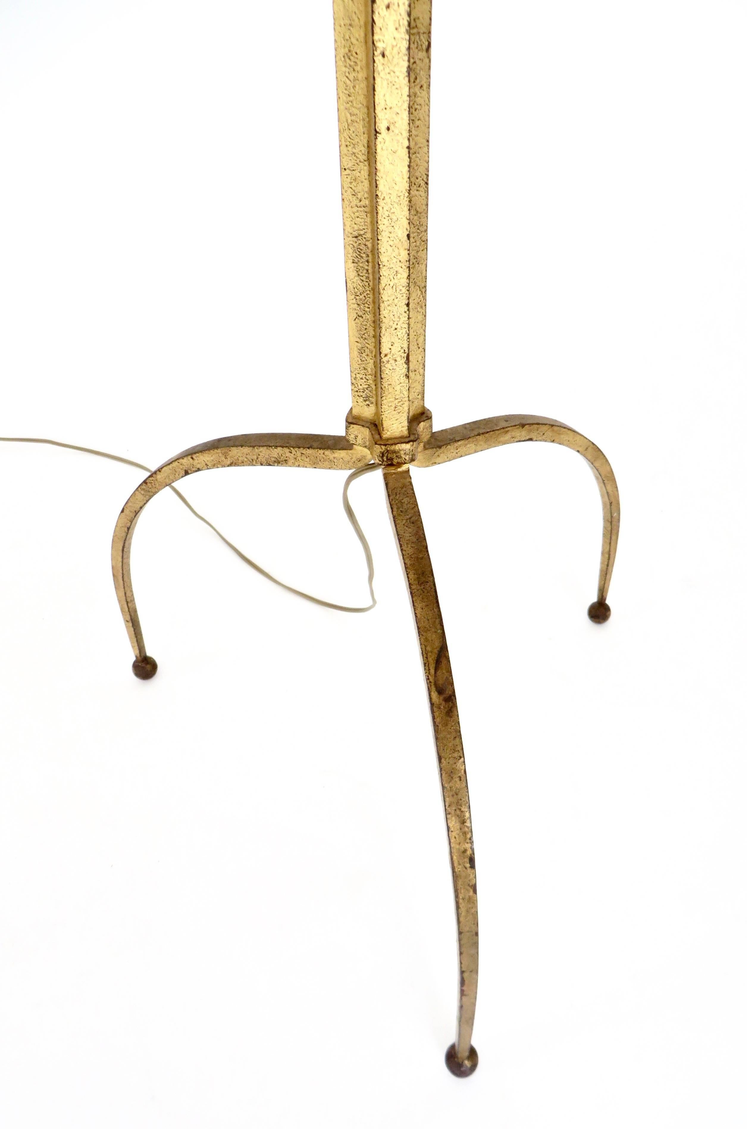 French Gilded Iron Floor Lamp in the Manner of Felix Agostini 2