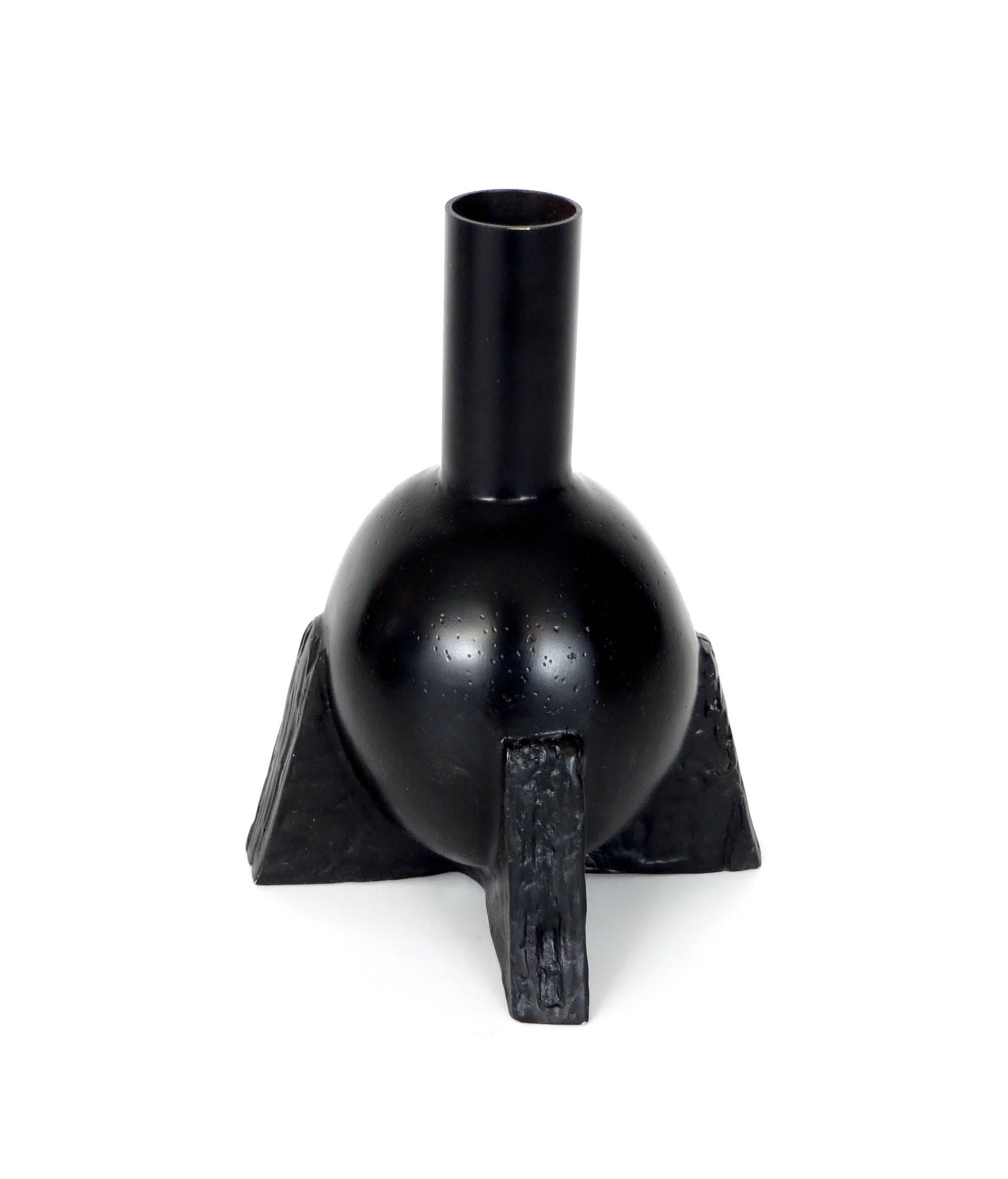 Modern Cast Bronze Duck Neck Vase by Rick Owens