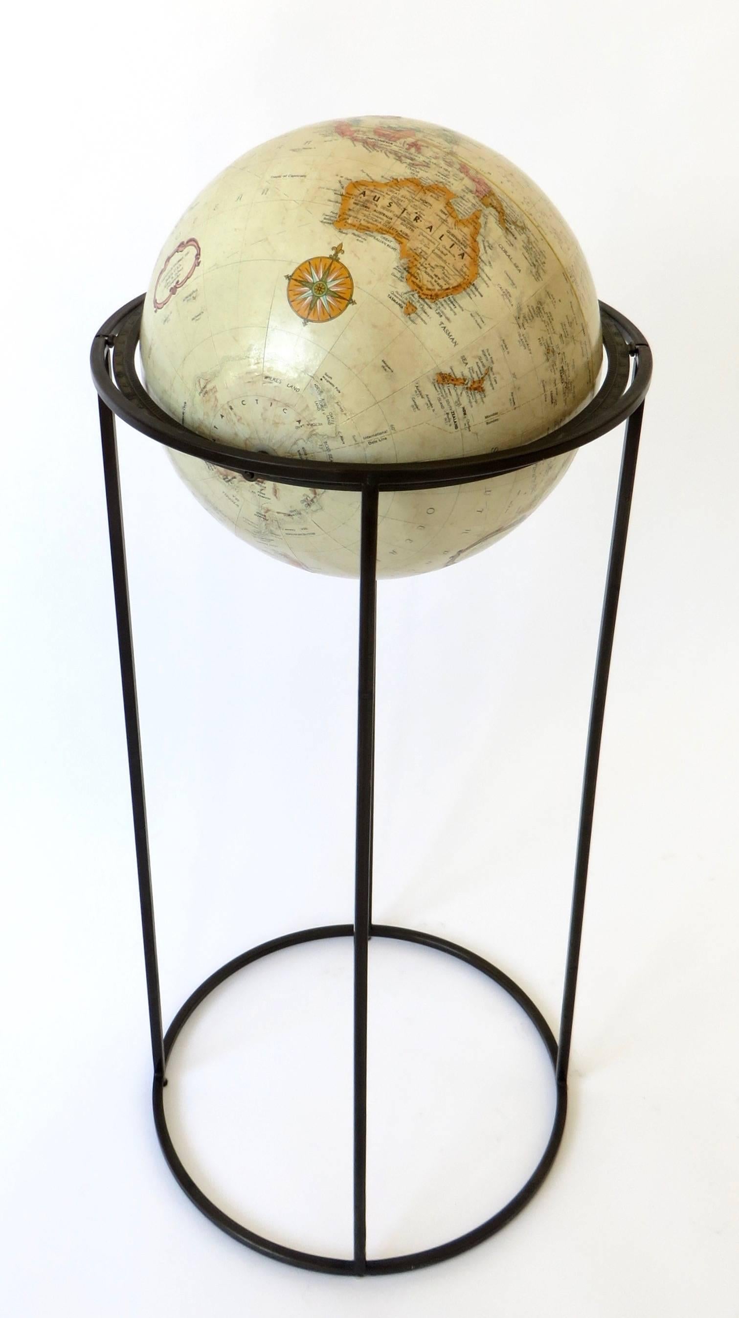 Mid-Century Modern Reploge World Classic Standing Globe