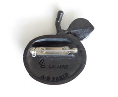Claude Lalanne Brouche "Pomme Bouche" Patinated Bronze Brooch Signed CL Lalanne