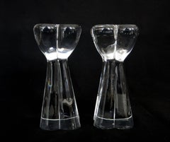 Paar Baccarat Kristall-Kerzenhalter