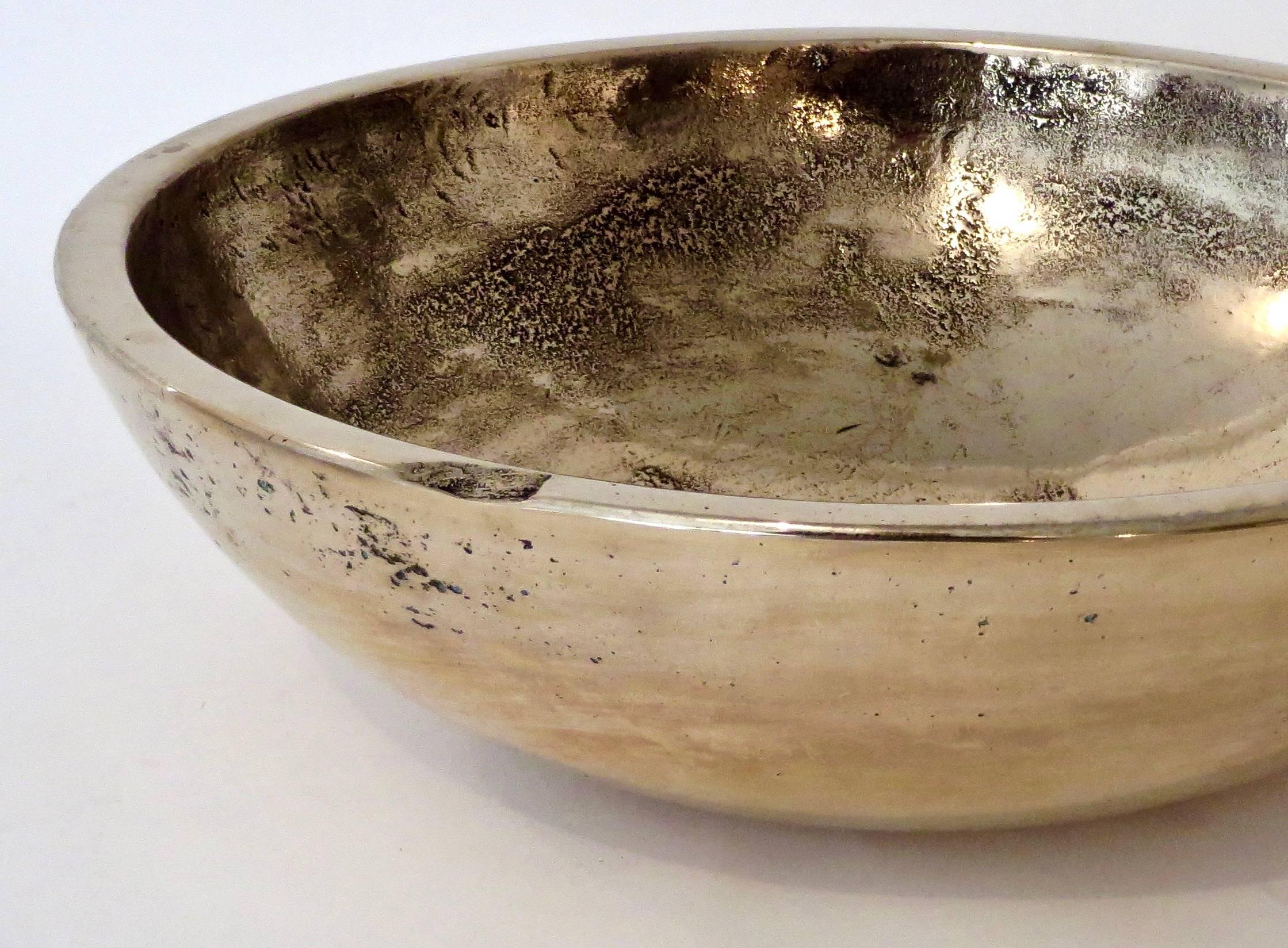 Contemporary Artist and Musician Elliot Bergman Monumental Bronze Bowl 1