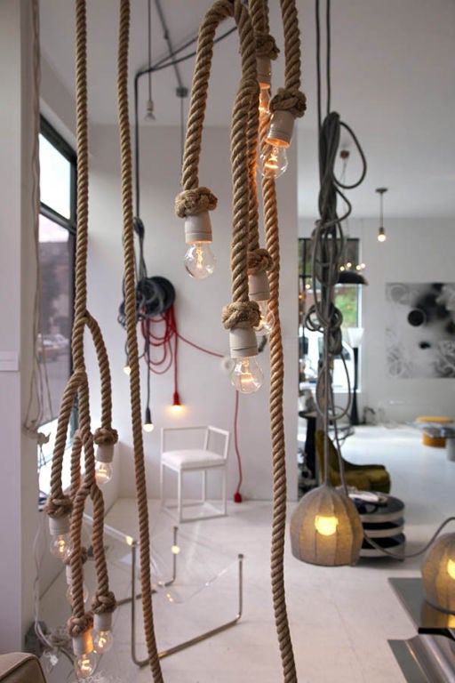 Five-Light Flax Rope or Single Light by Christien Meindertsma 4