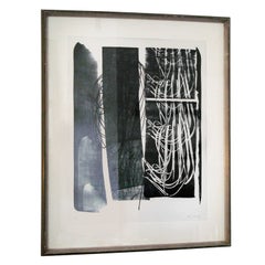 Abstract Lithograph by Artist Hans Hartung Edited by Galerie de France