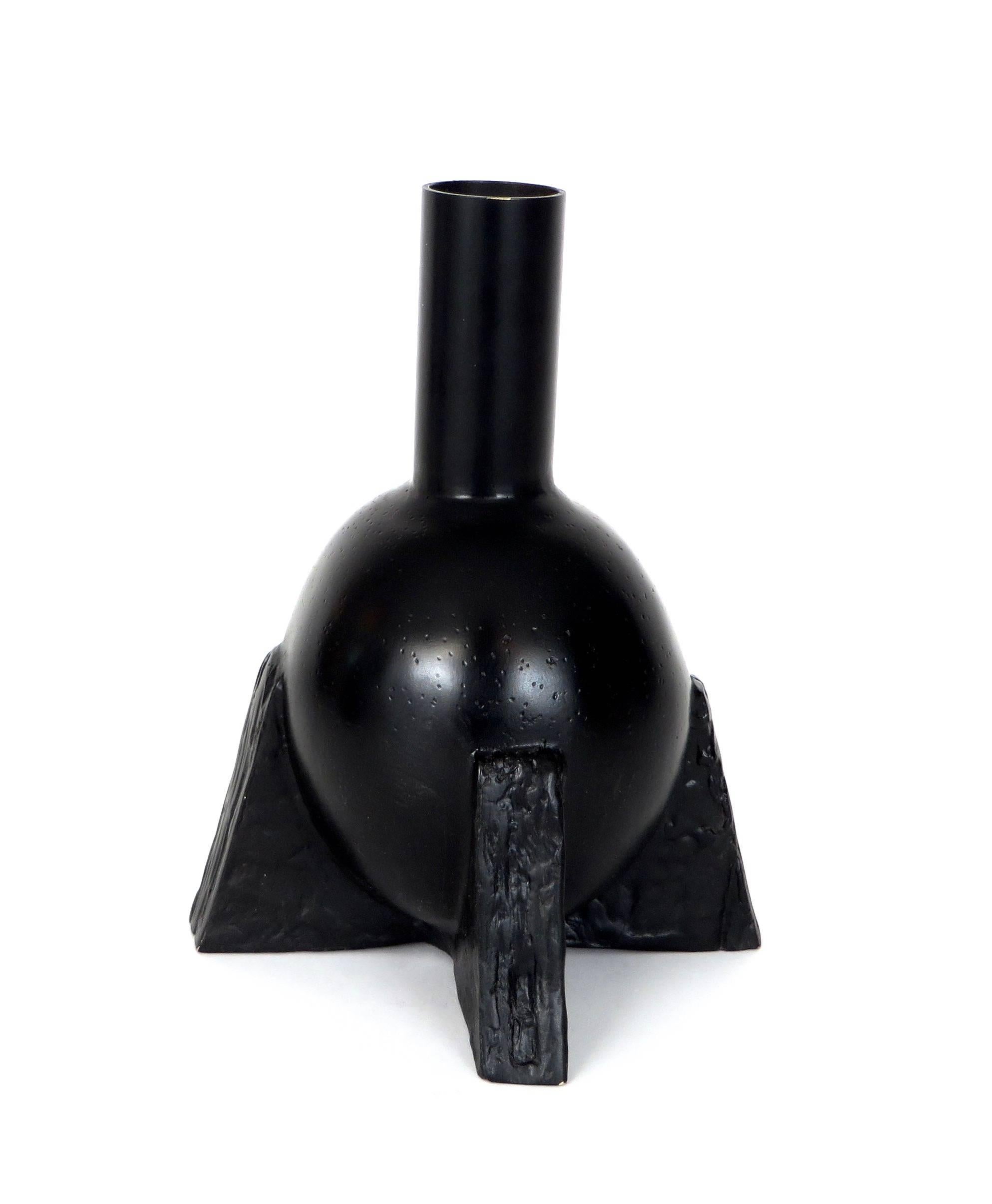 Modern Rick Owens Cast Bronze Duck Neck Vase 