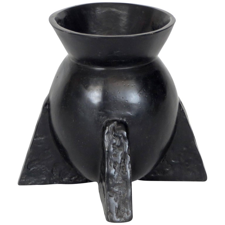 Rick Owens Cast Bronze Evase Vase Black Patina For Sale at 1stDibs