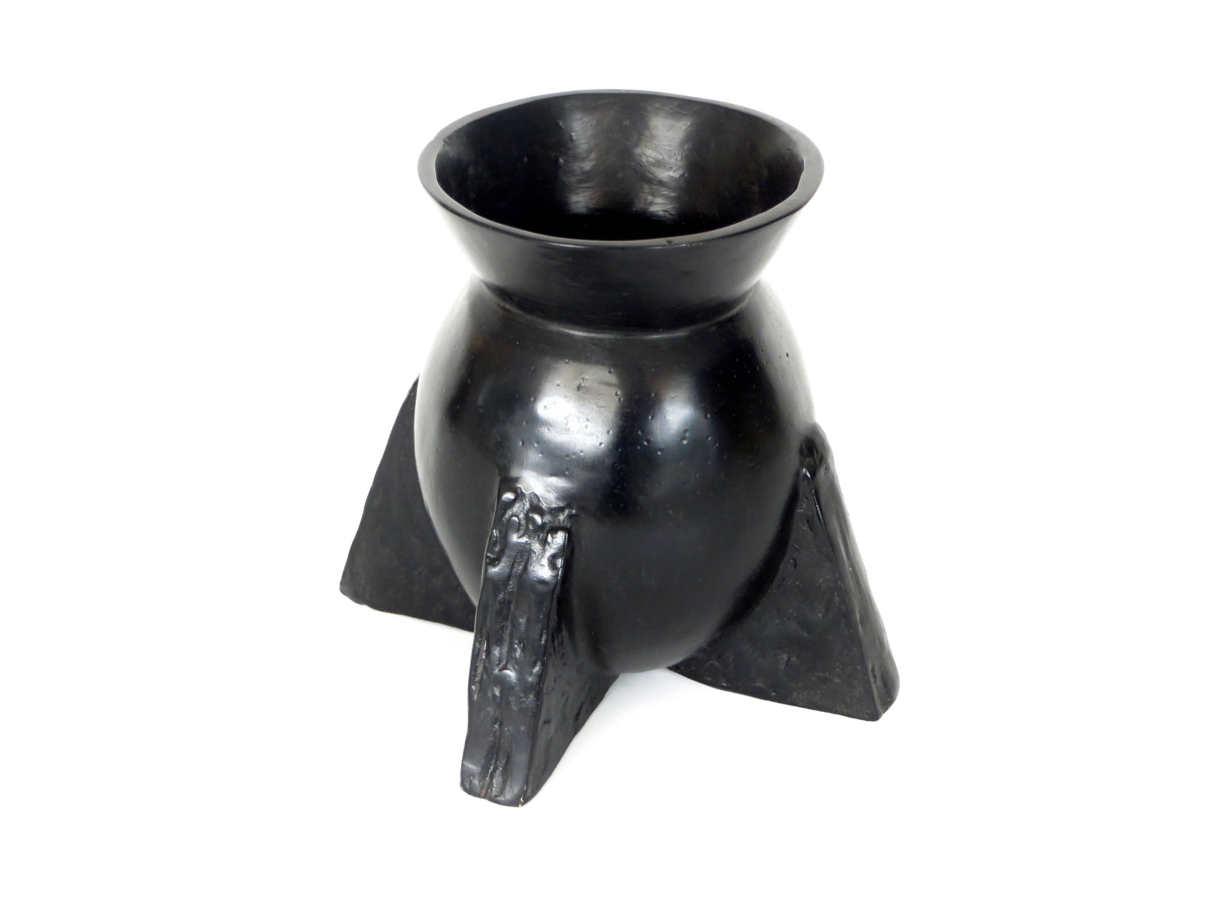  Rick Owens Evase-Vase aus Bronzeguss mit schwarzer Patina  (Moderne) im Angebot
