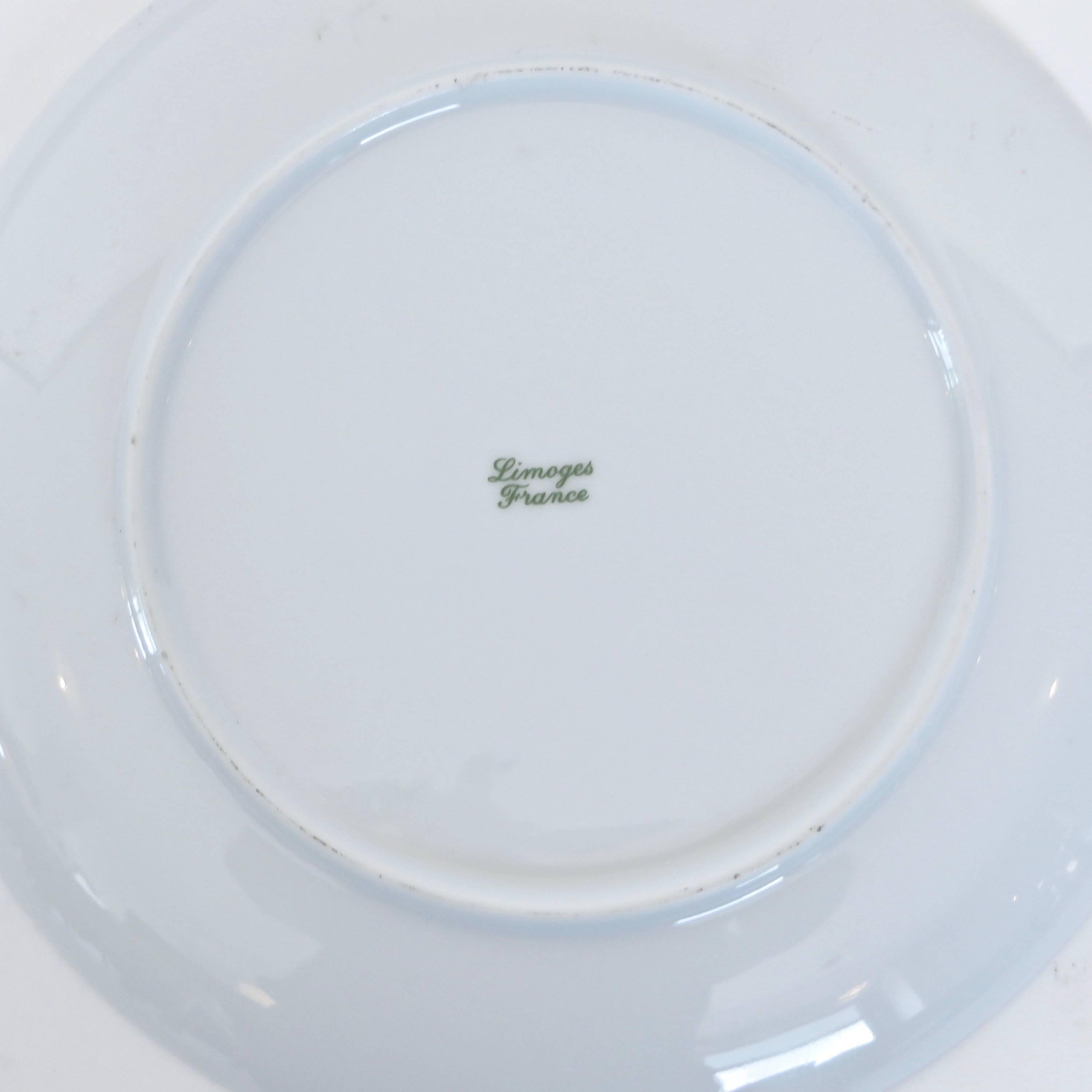 Jean Cocteau French Limoges Set of Four Ceramic Dessert Plates, circa 1958 2