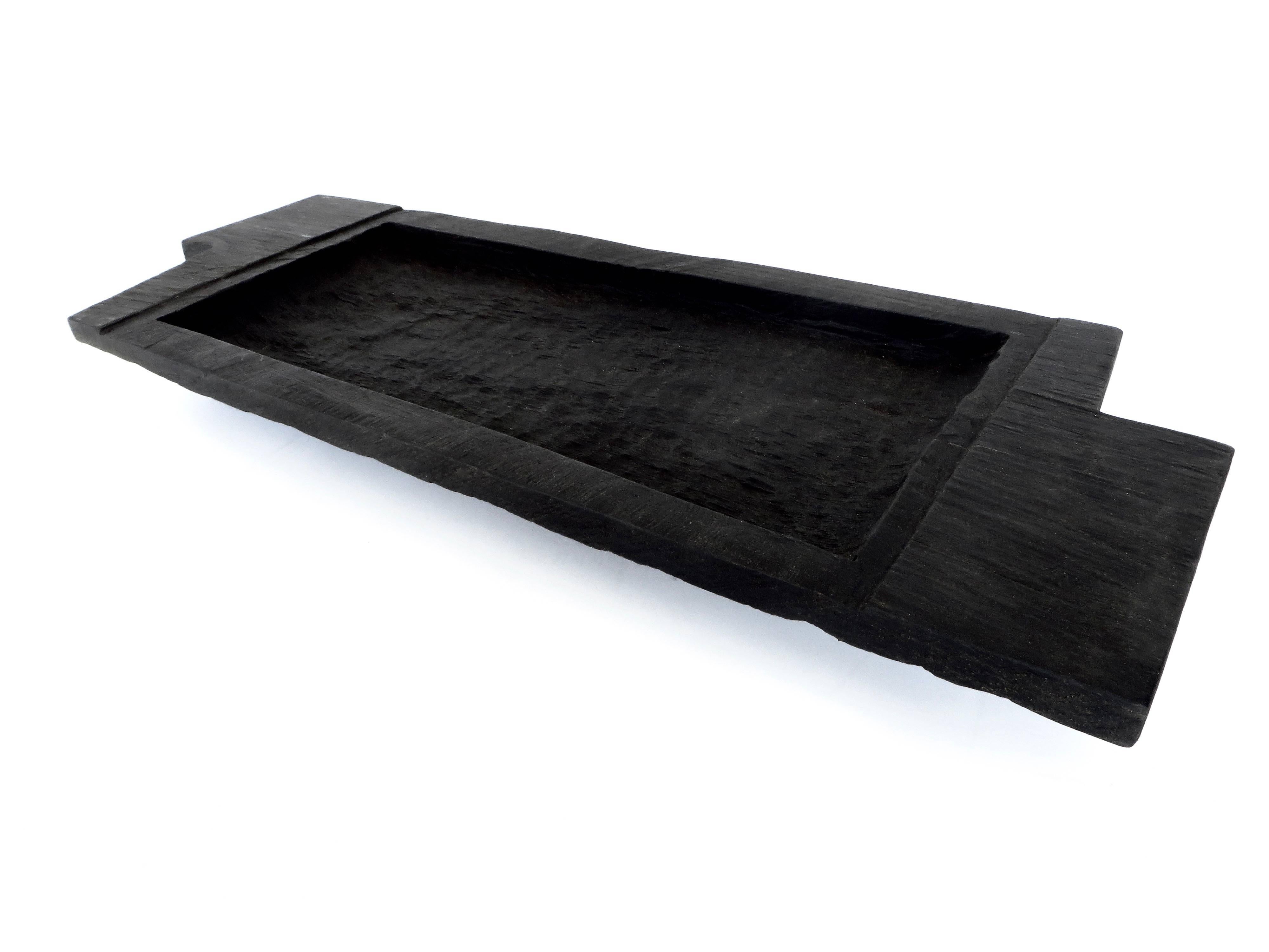 Carved Russian Oak Serving Tray by SOHA CONCEPT  In Excellent Condition In Chicago, IL
