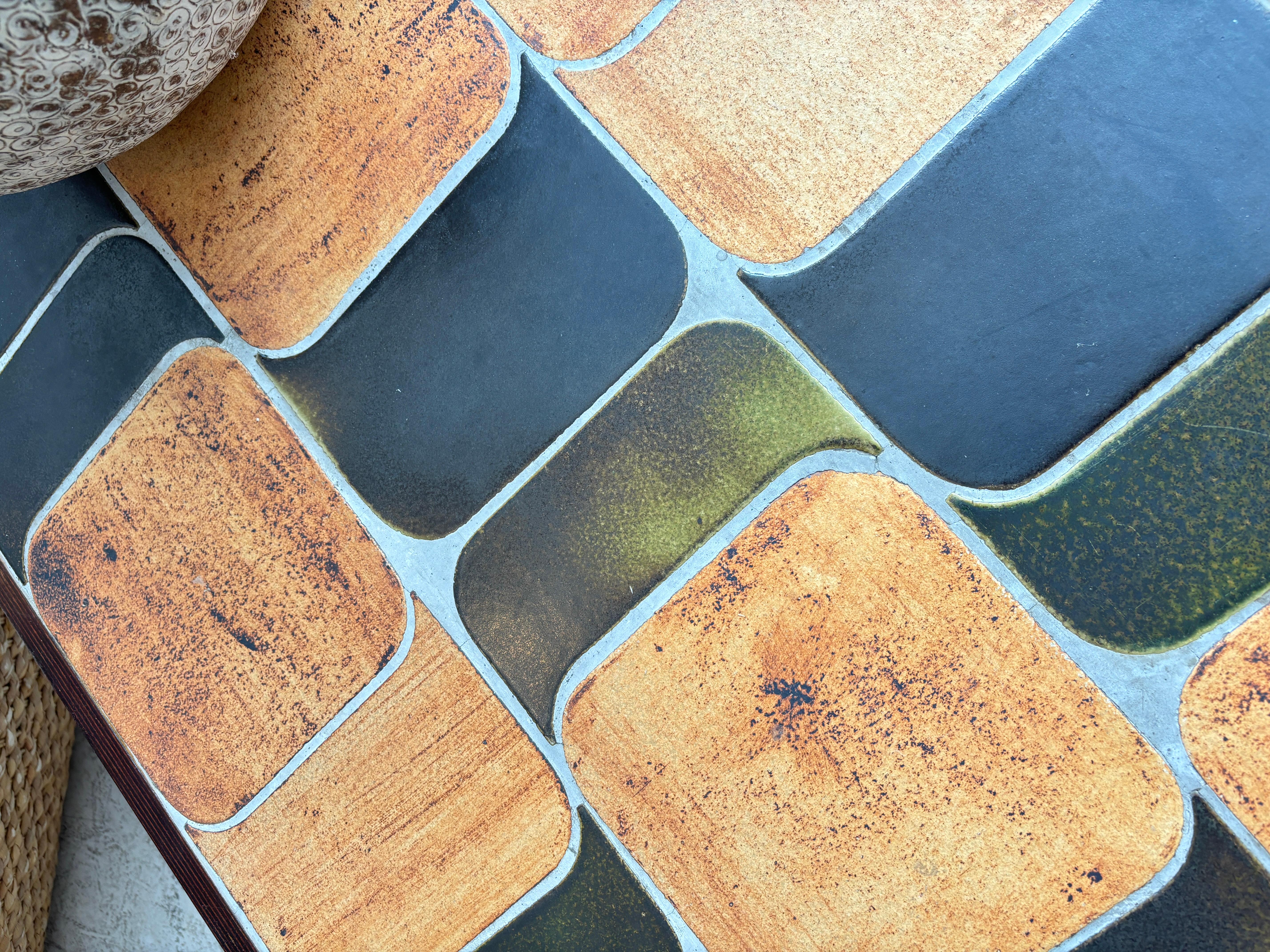 Roger Capron grande table basse Shogun en céramique française Vallauris signée R Capron 5