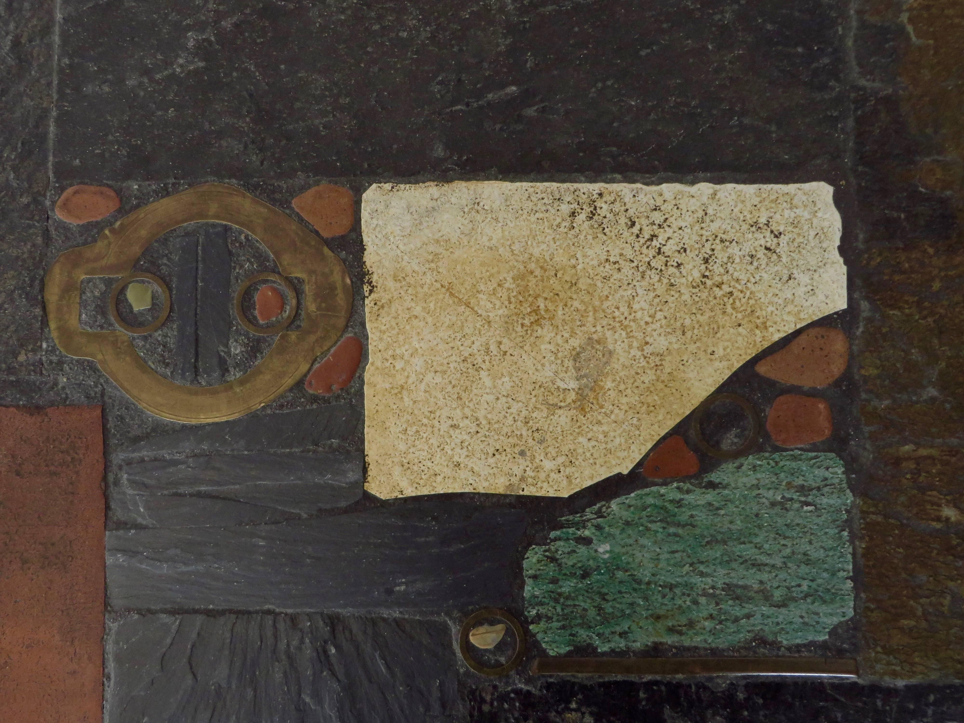 Mosaic Stone and Slate Coffee Table by Dutch Artist Paul Kingma, 1974 4