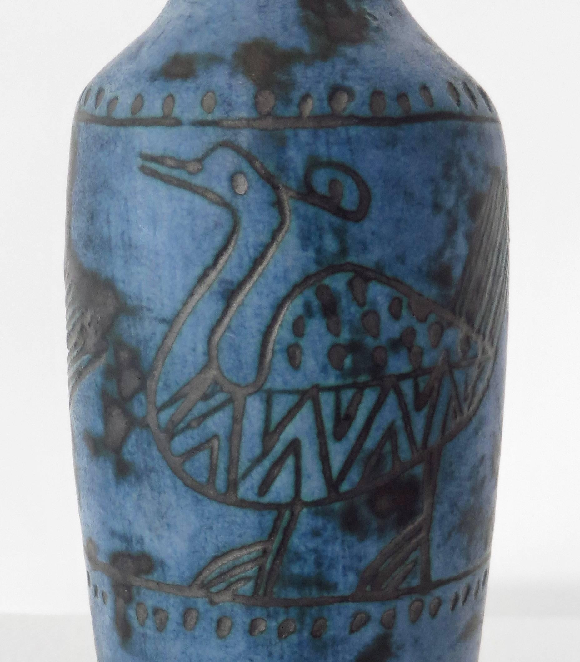 Mid-20th Century French Ceramic Bottle Vessel by Jacques Blin