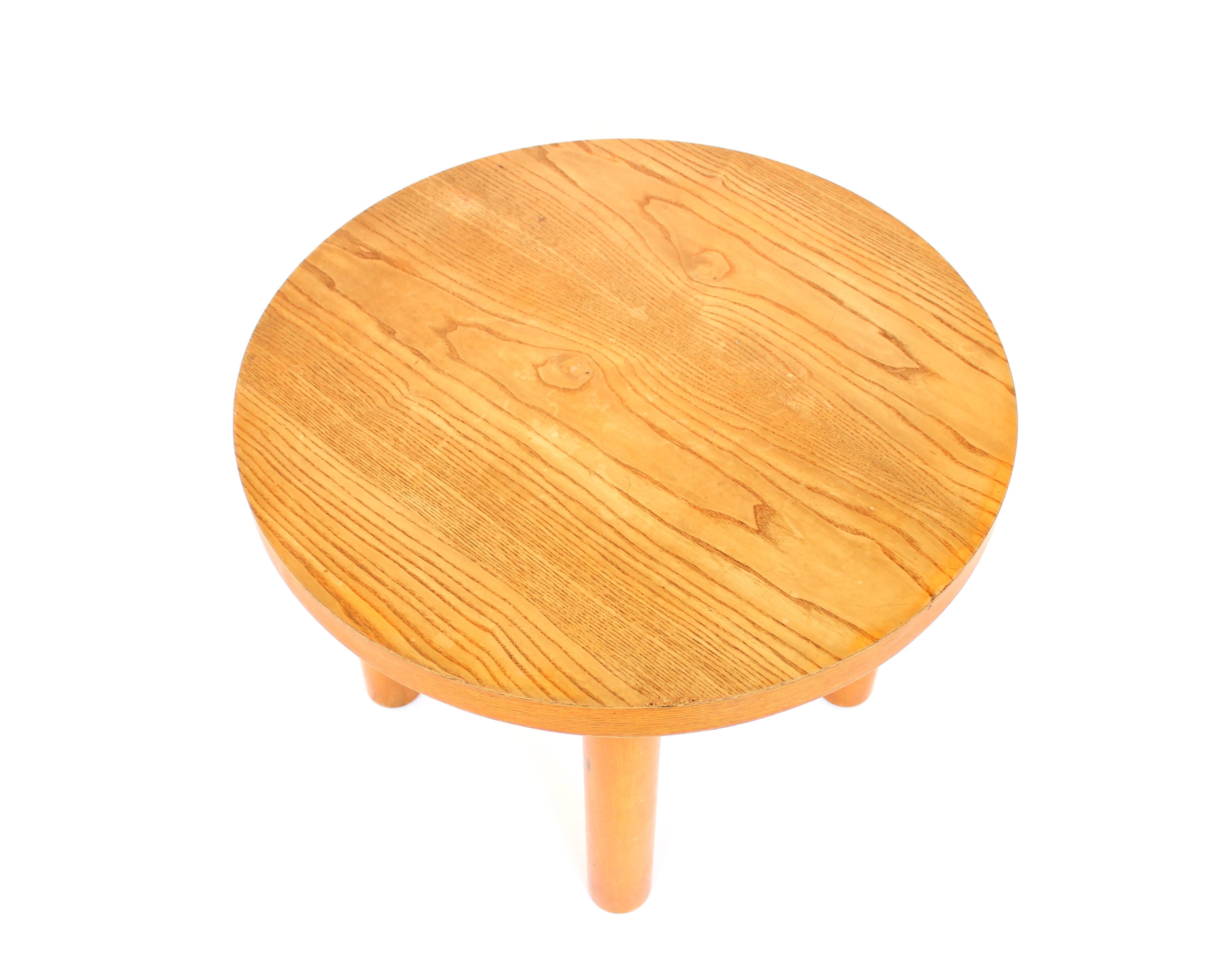 Charlotte Perriand Round Small Coffee or Side Table For Sale 1