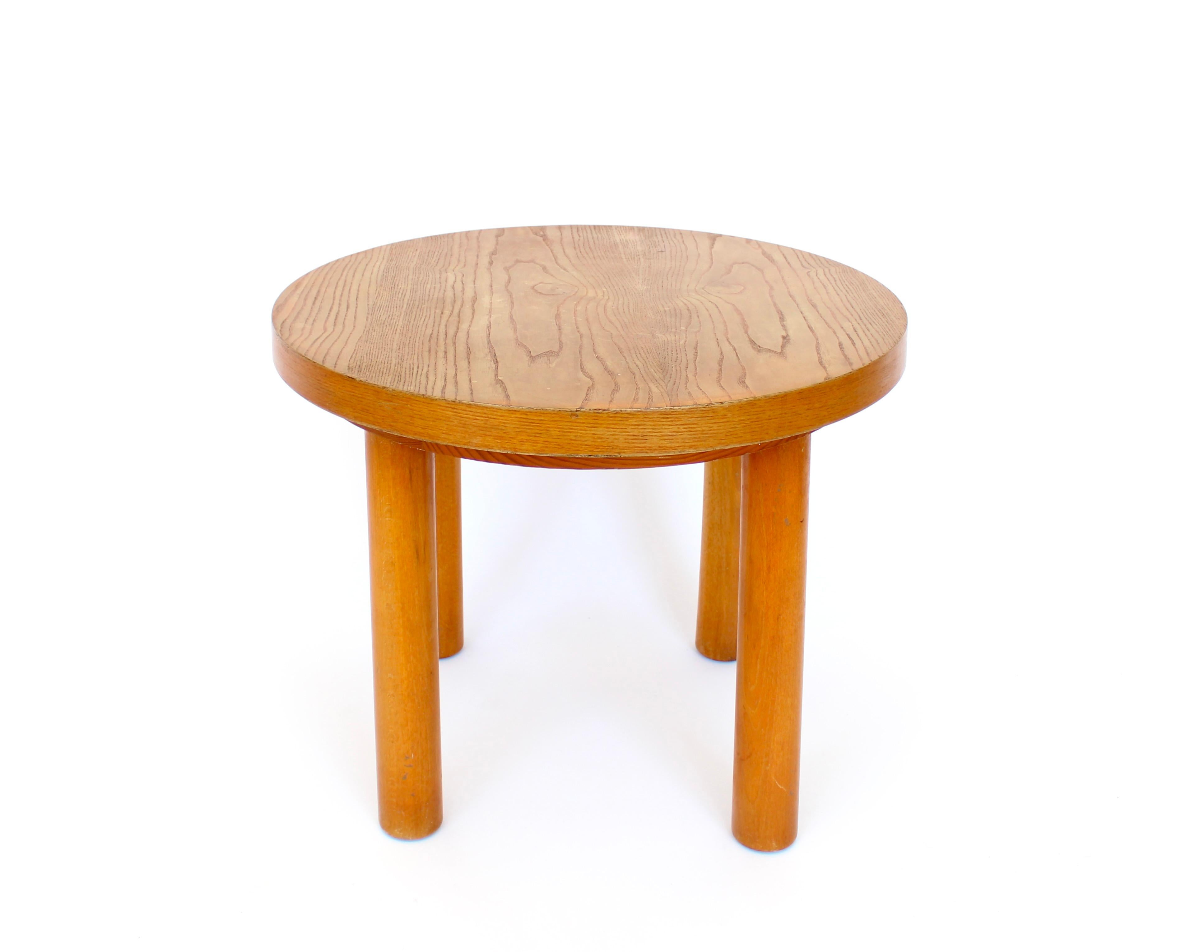 20th Century Charlotte Perriand Round Small Coffee or Side Table For Sale