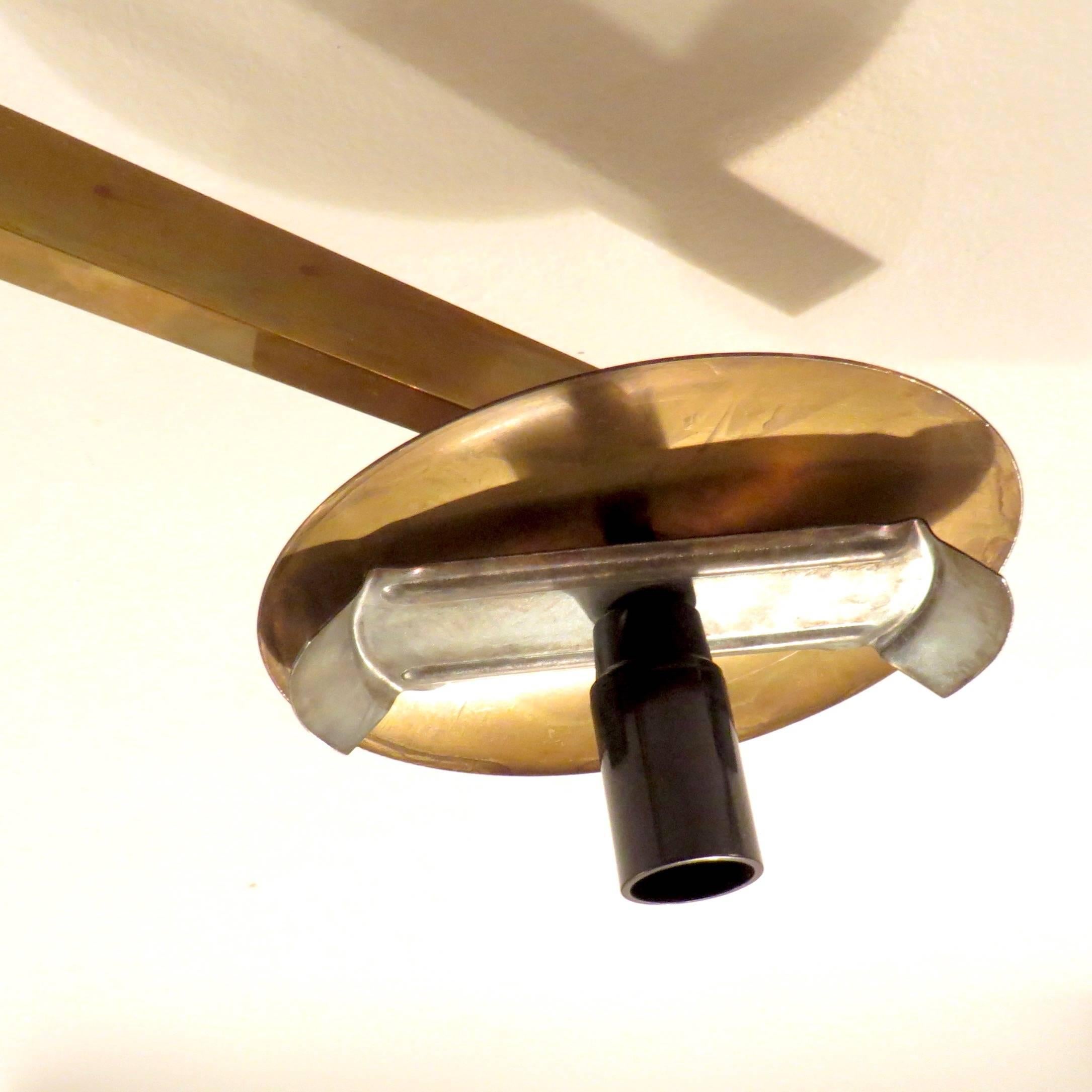 Mid-20th Century Three-Arm Ceiling or Wall Light Sconce  in the style of Angelo Lelli
