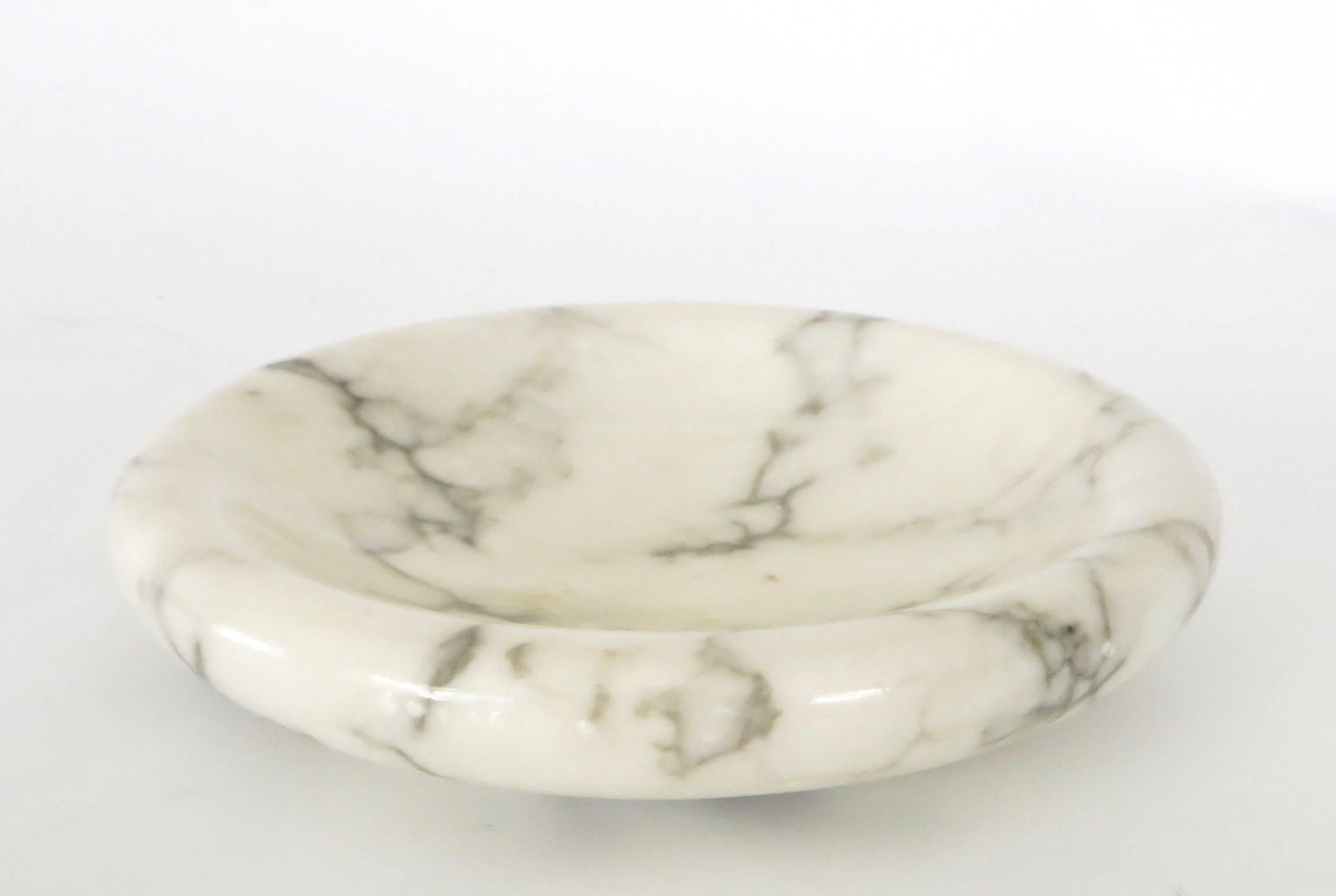 Mid-Century Modern Italian Sculptural Carrara Marble Dish by Sergio Asti For Sale