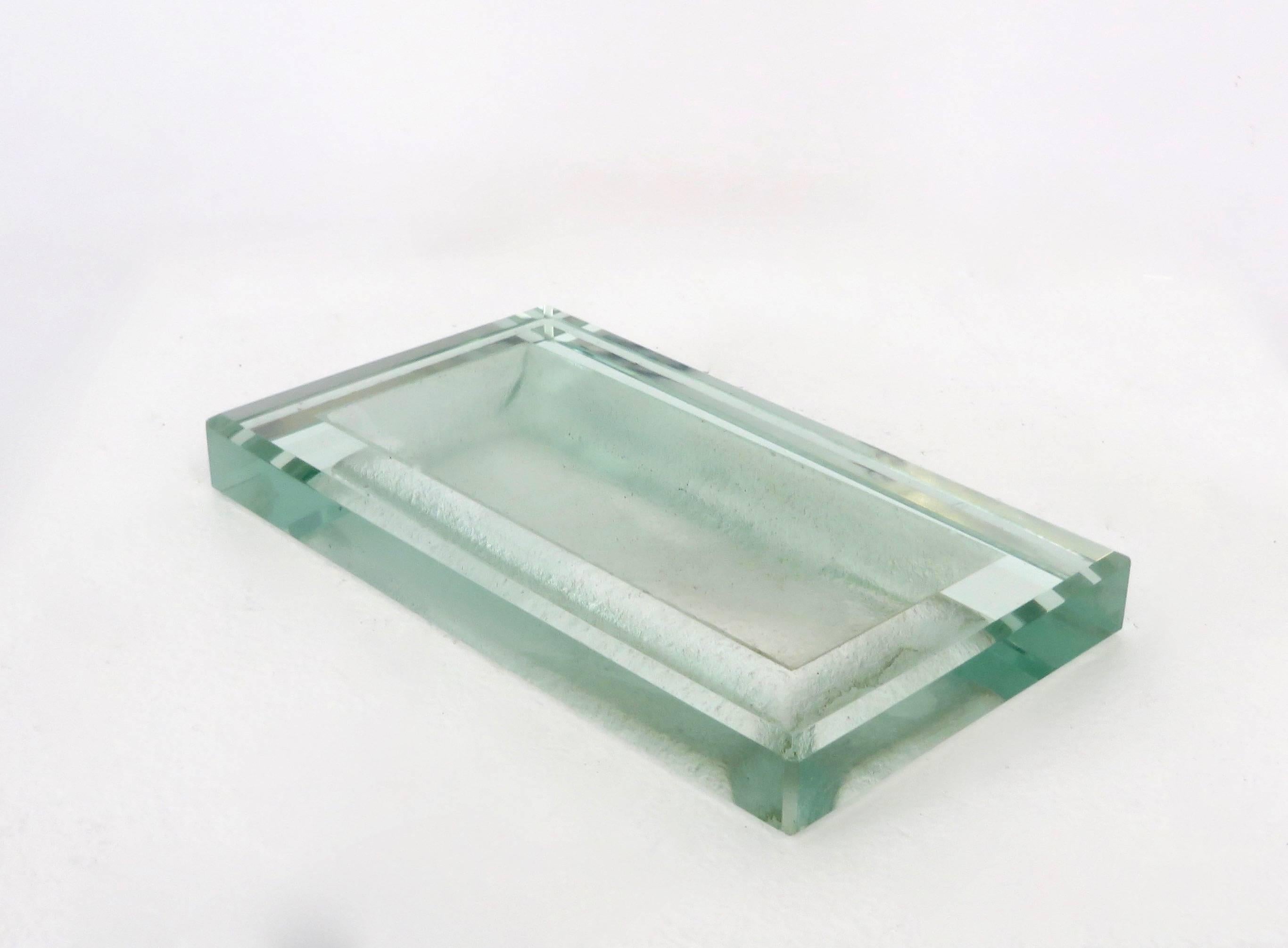 Glass Art Deco Vide Poche by French Designer Jean Luce 5