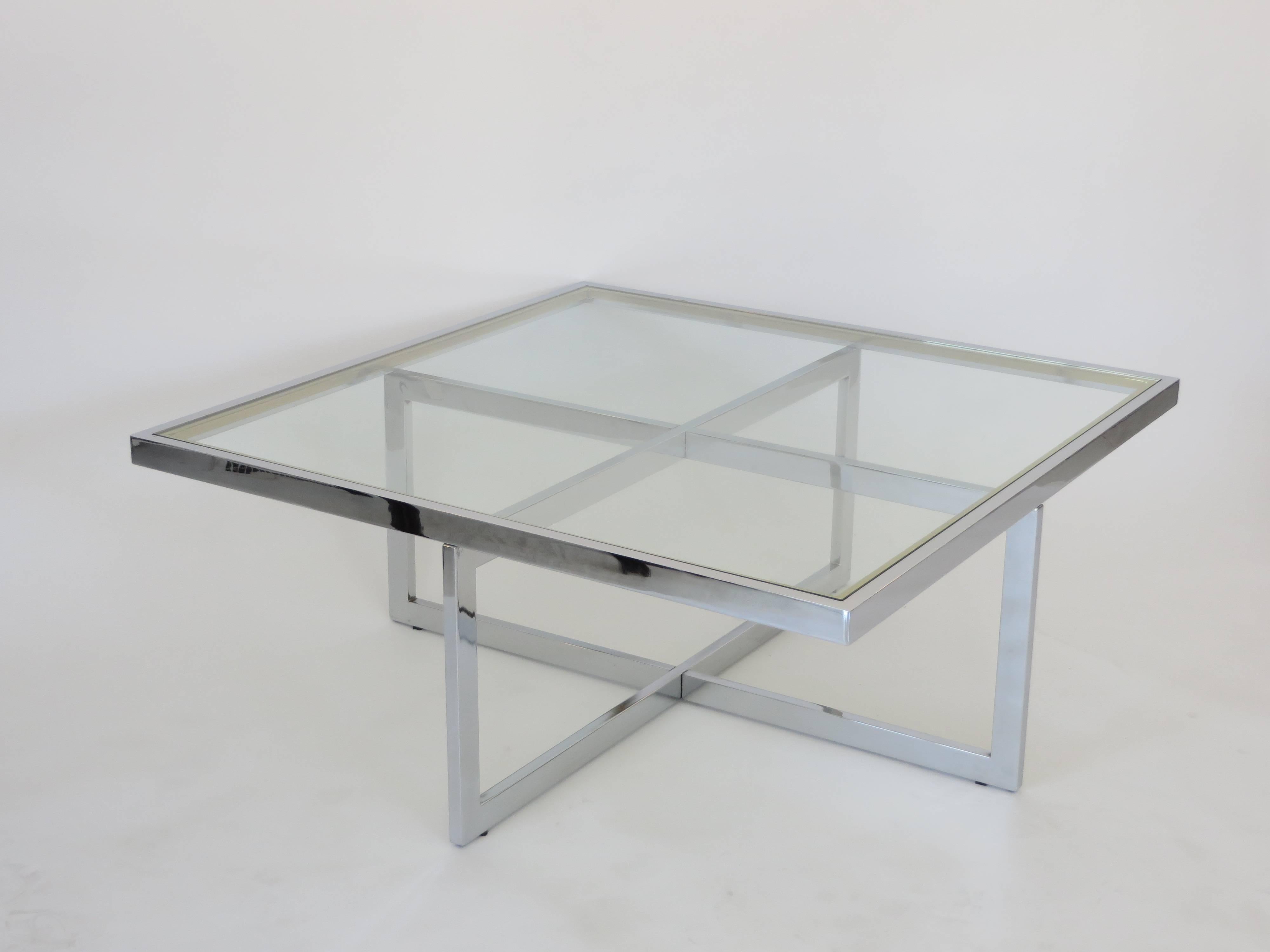 square brass coffee table