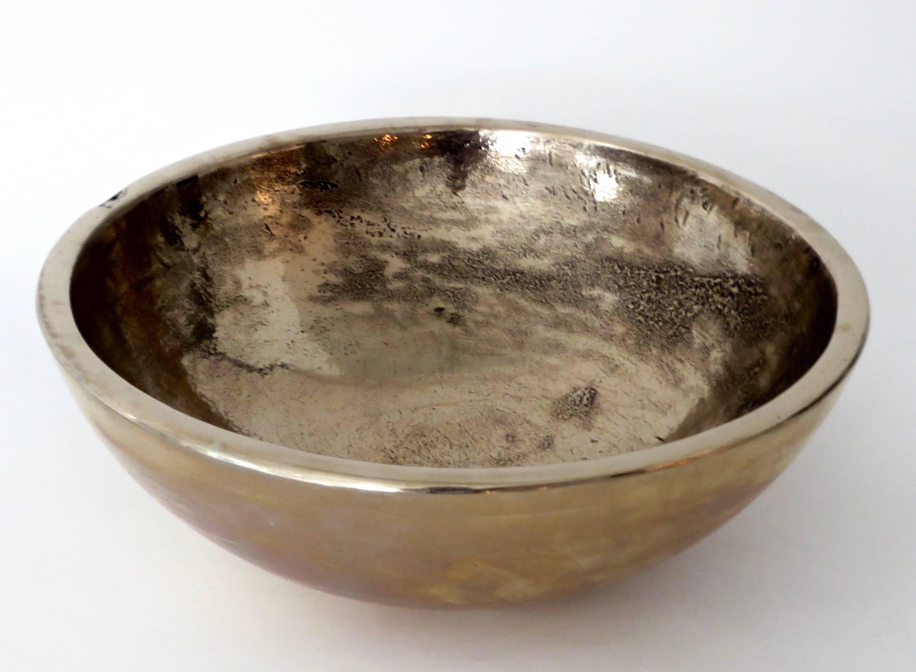 Contemporary Artist and Musician Elliot Bergman Monumental Bronze Bowl In Excellent Condition In Chicago, IL