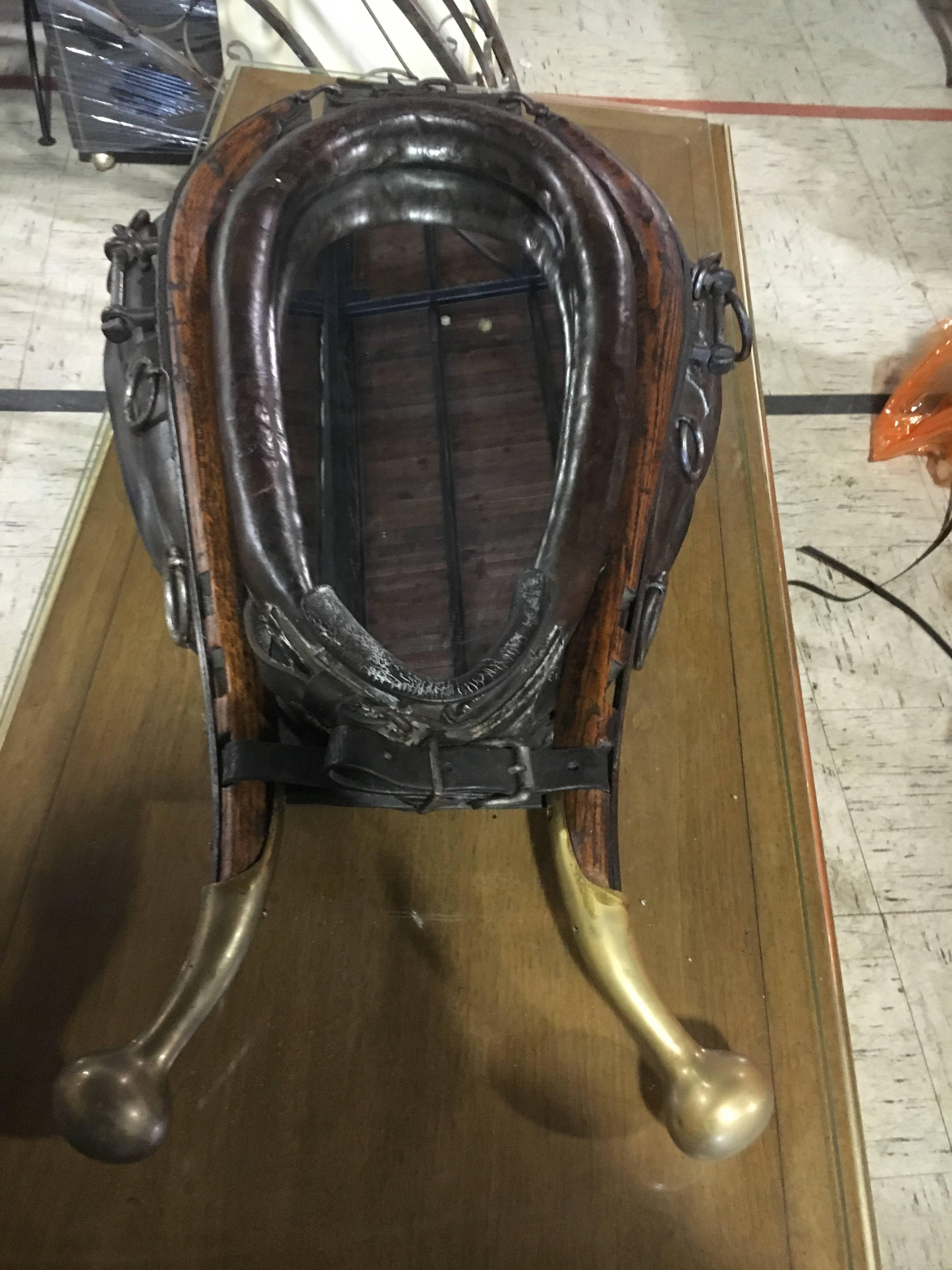 antique horse collar mirror
