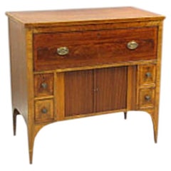 Handsome And Functional Regency Mahogany Fall fFont Desk, Server. Great Color.