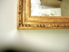 18th Century Monumental Giltwood Mirror Original Plates. Beautiful Worn Patina