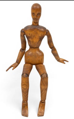 Carved Wood Fully Articulated Artist's Manikin Late 19th century