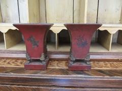 One Pair of English Tole Cachet Pot