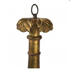 Two Giltwood and Tole Eight-Arm Chandeliers of Large Scale