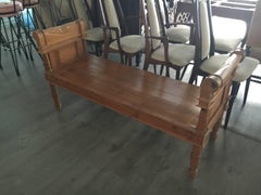 Handsome Directoire Irish Pine Window Bench or Bench for Foot of Bed