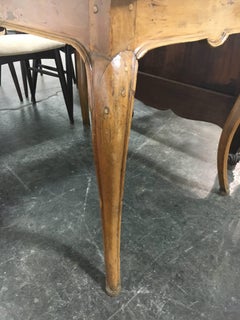 Louis XV Provincial Style Walnut Tea Table with Stone Top, 19th Century