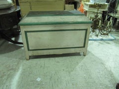 Handsome American Primative Blanket Chest with Wonderful Worn Painted Finish