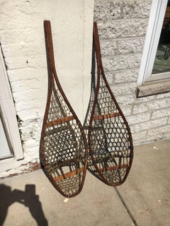 Handsome Pair of 19th Century Snow Shoes, Great as Wall Sculpture