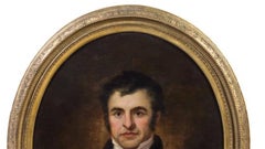 Artist Unknown Early 19th Century Portrait of Robert Burns Oil on Canvas