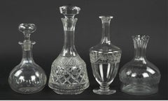 Collection of Ten Cut Glass Decanters of Various Forms and Makers.