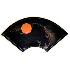 “Red Moon” Lacquered Tray