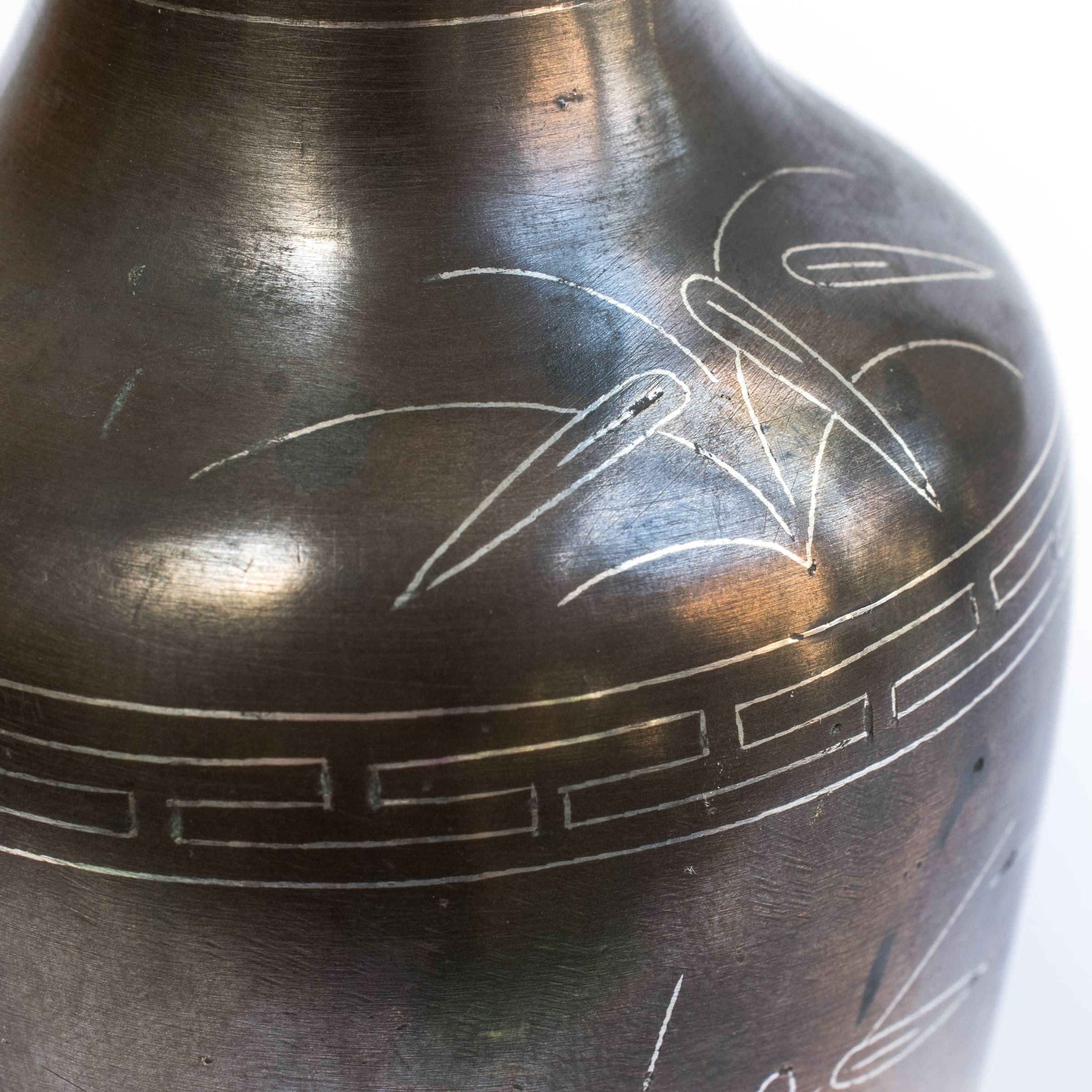 Pair of Signed Shih So Vases In Excellent Condition In Chicago, IL