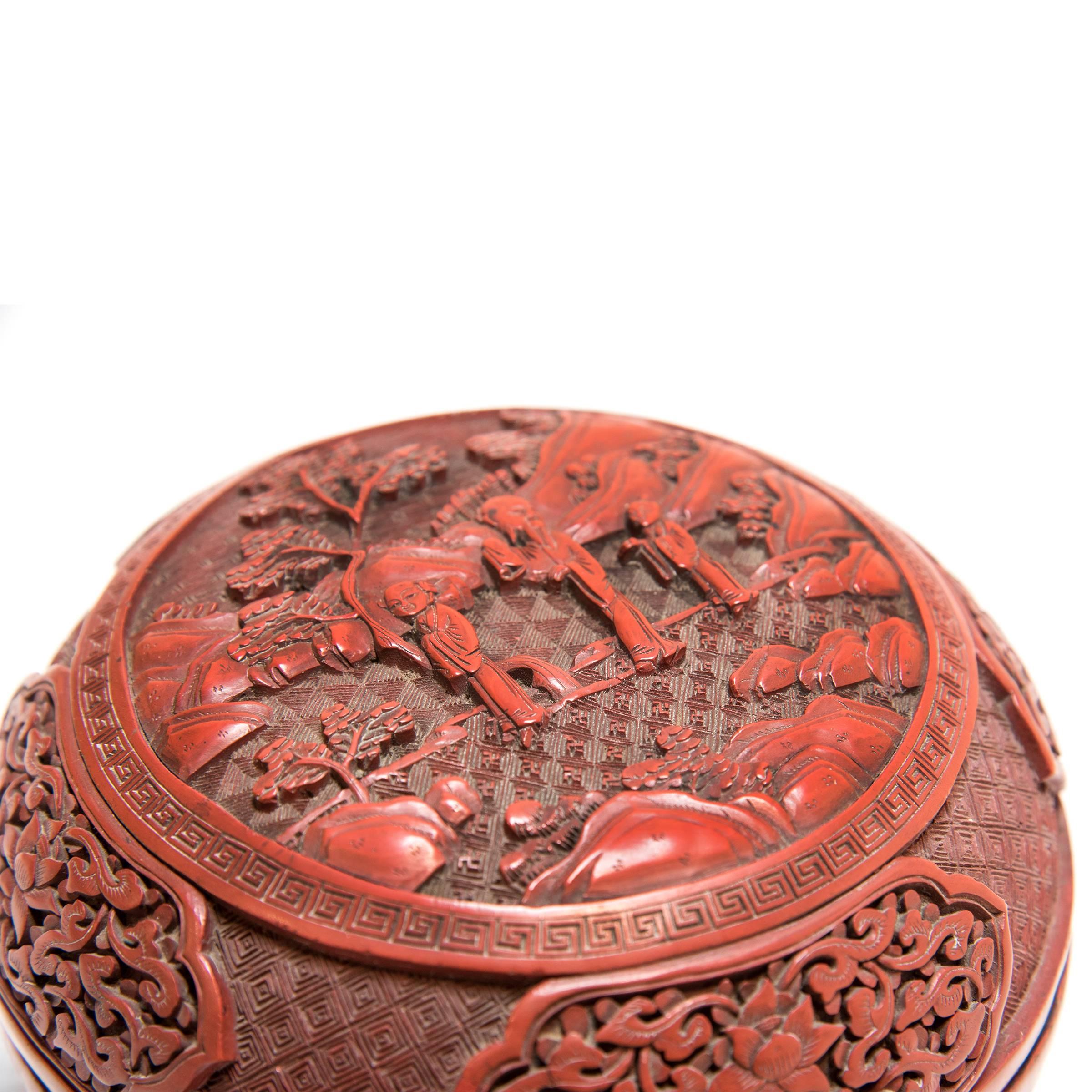 Early 19th Century Chinese Domed Cinnabar Box 2